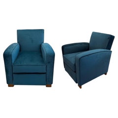 Pair of Art Deco Armchairs in the style of Jacques Adnet