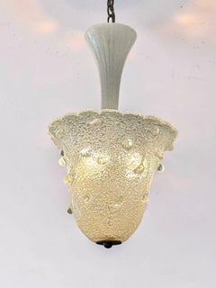 Mid-Century Italian Murano Glass Lantern Pendant Barovier & Toso, Italy