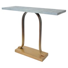 Bell Console in Cast Bronze and Shagreen by Elan Atelier (Preorder)