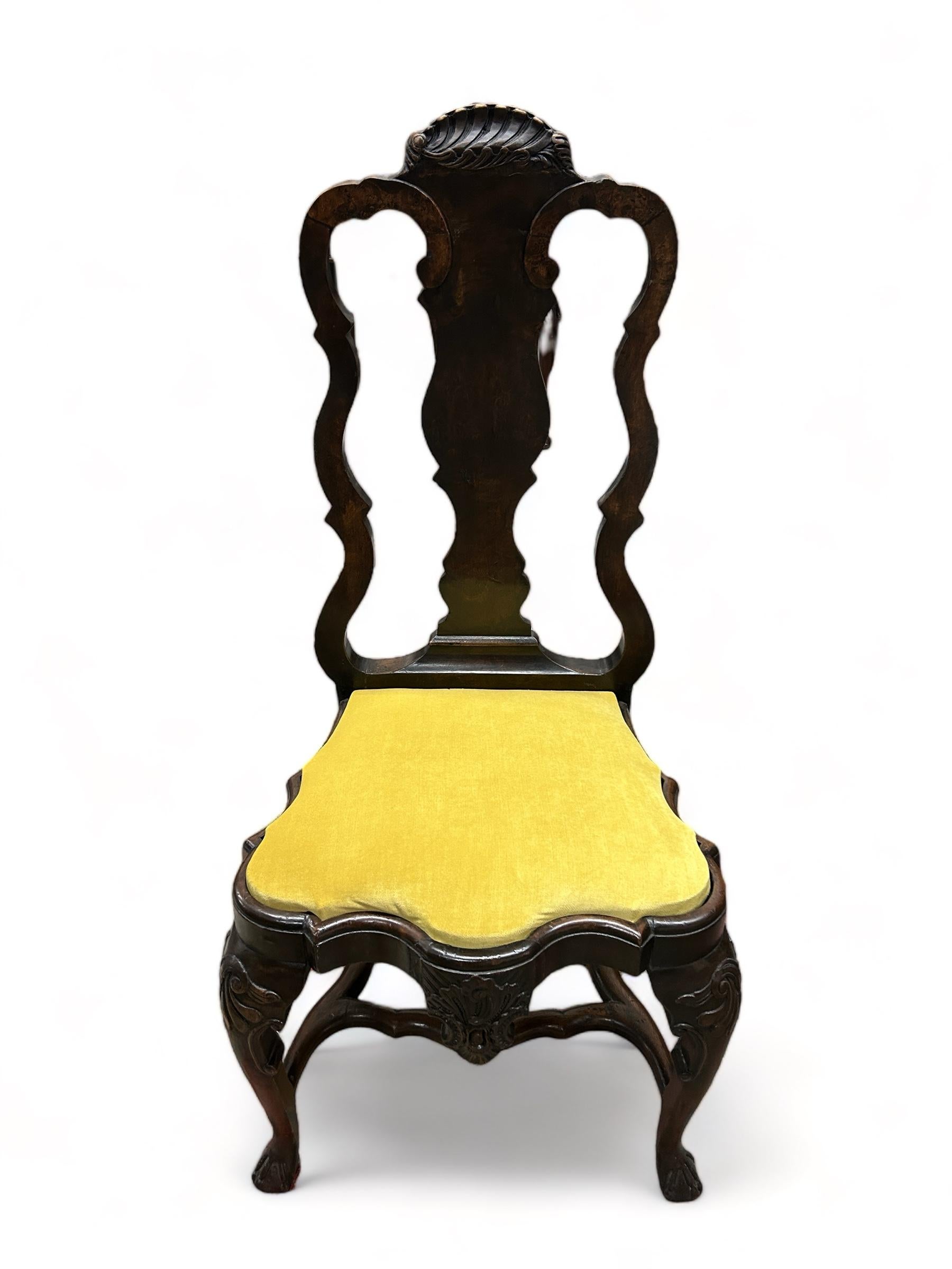 George II Paire de chaises d'appoint néerlandaises du 18ème siècle en vente