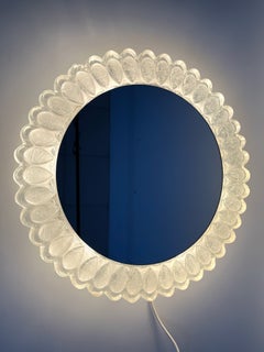 Mid Century Lucite Illuminated Mirror, Switzerland c.1960