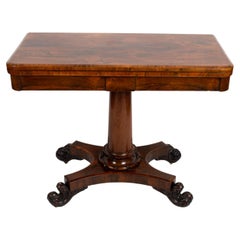 Antique English George IV Rosewood Card Table by James Winter London, C.1825