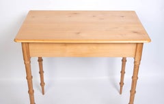 Antique English 19th Century Aesthetic Movement Faux-Bamboo Table C.1880