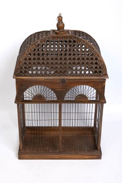 Large Antique French 19th Century Bird Cage of Architectural Form