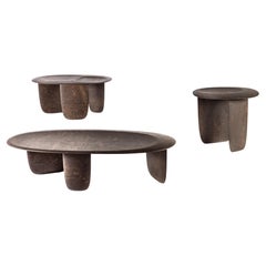 Lithea set of 3 Sesi Coffee Tables by Martinelli Venezia  White Black Brown