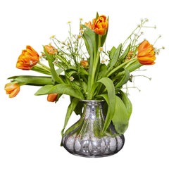 Aesthetic antique American silver vase