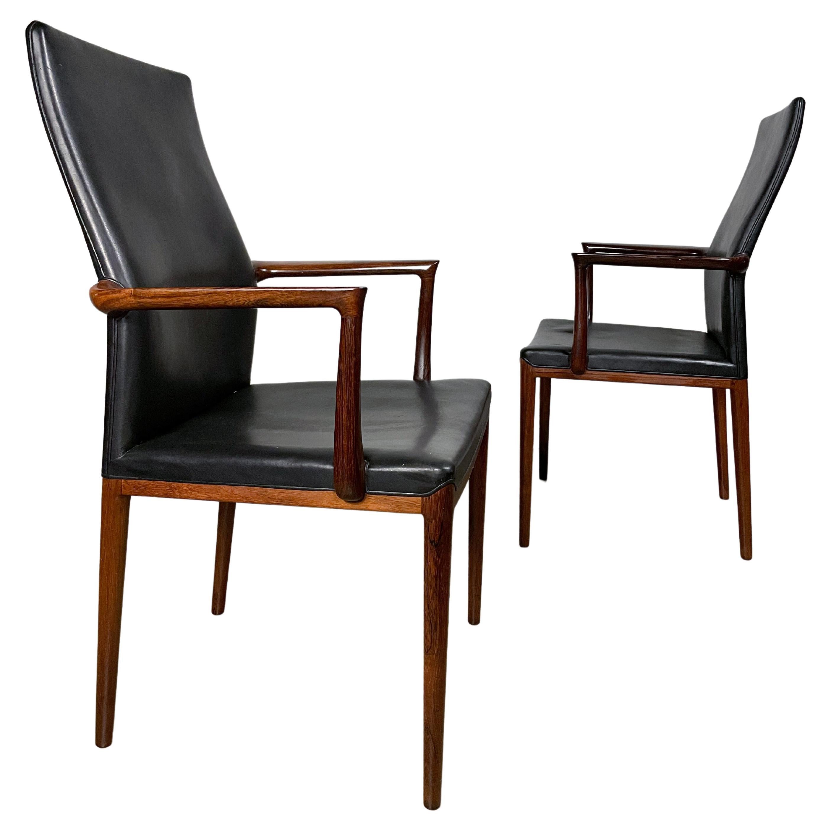 Rosewood Dining Chairs by Helge Vestergaard Jensen Set of 8 For Sale