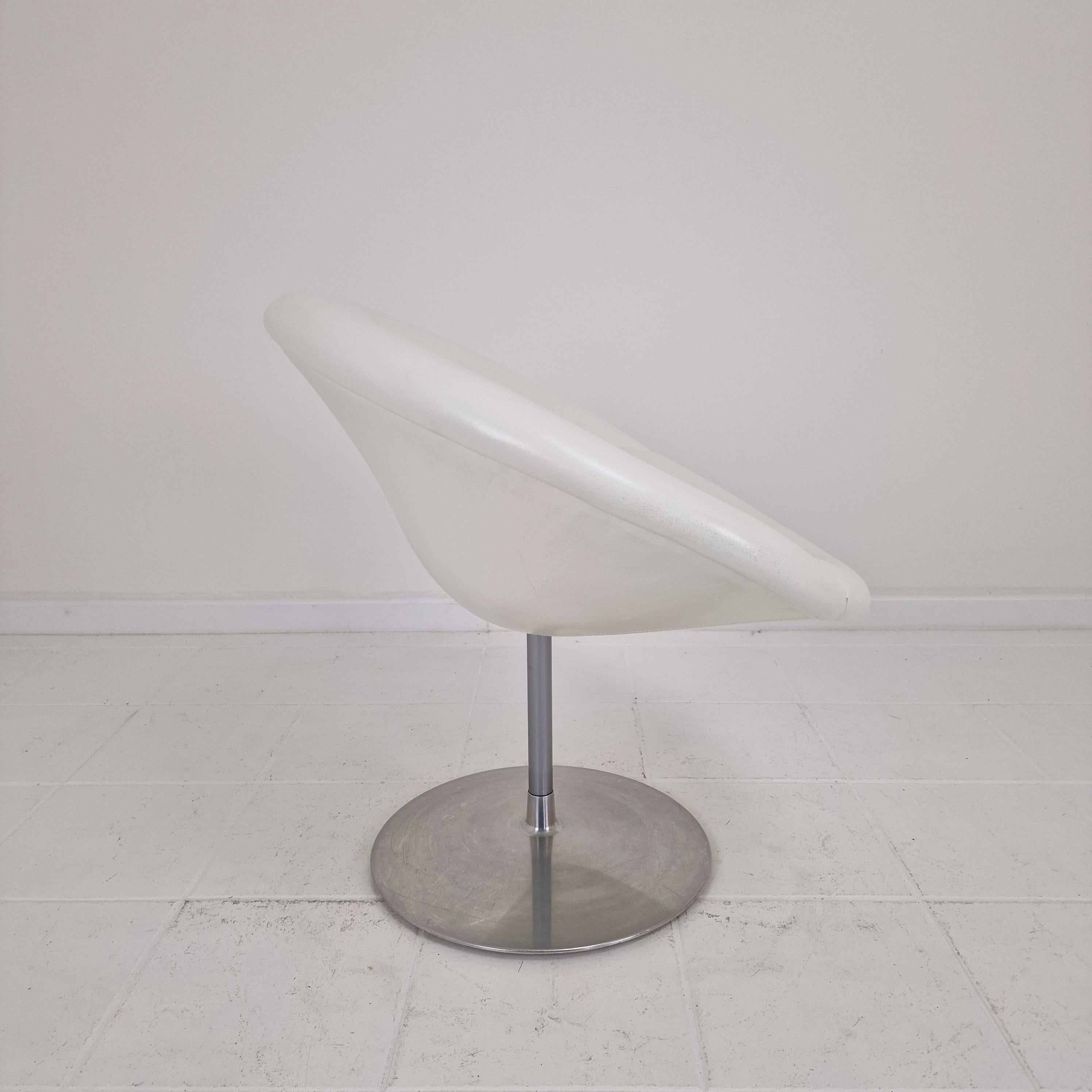 Metallo Sedia Little Globe di Artifort di Pierre Paulin in pelle, anni '80 in vendita