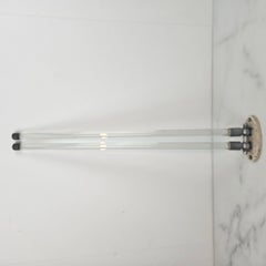 1930s Art Deco Glass and Metal Swing-Arm Towel Rack