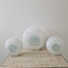 Rare 1970s Murano Glass Table Lamps by Ferro & Lazzarini - Set of 3