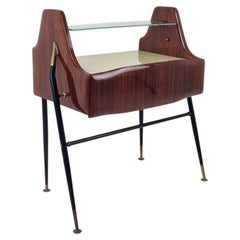 Exclusive Italian Mid-Century Nightstand Side Table Style of Ico Parisi, 1950's