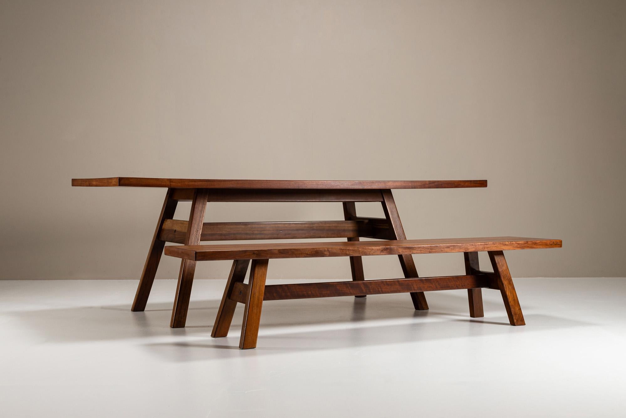 Giovanni Michelucci 'Torbecchia' Dining Table and Bench for Poltronova, 1965 In Good Condition For Sale In Hellouw, NL