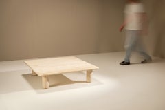 Quadratischer Couchtisch aus Travertin, Italien, 1970er Jahre
