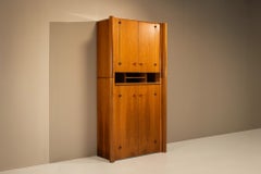Highboard in Walnut mod. 'Scuderia' by Scarpa for Bernini, Italy 1970's