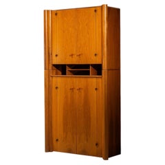 Highboard in Walnut mod. 'Scuderia' by Scarpa for Bernini, Italy 1970's