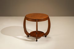 Amsterdam School Side Table in Oak with Curved Legs, circa 1920s