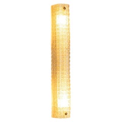 Lámpara de pared grande de cristal de Murano, atribuida a Venini, Italia, década de los 70