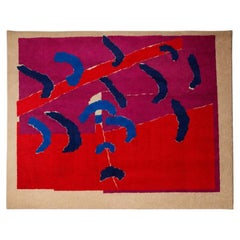 Grande tapisserie (murale) d'Anneke van der Heijden, Pays-Bas, années 1980