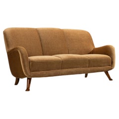 Berga Möbler Threeseater Sofa in Original Mohair, Sweden 1940's