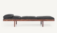 Daybed in Walnut and Leather Designed by Craig Bassam