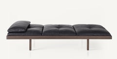 Daybed in Walnut Black Oil and Leather Designed by Craig Bassam