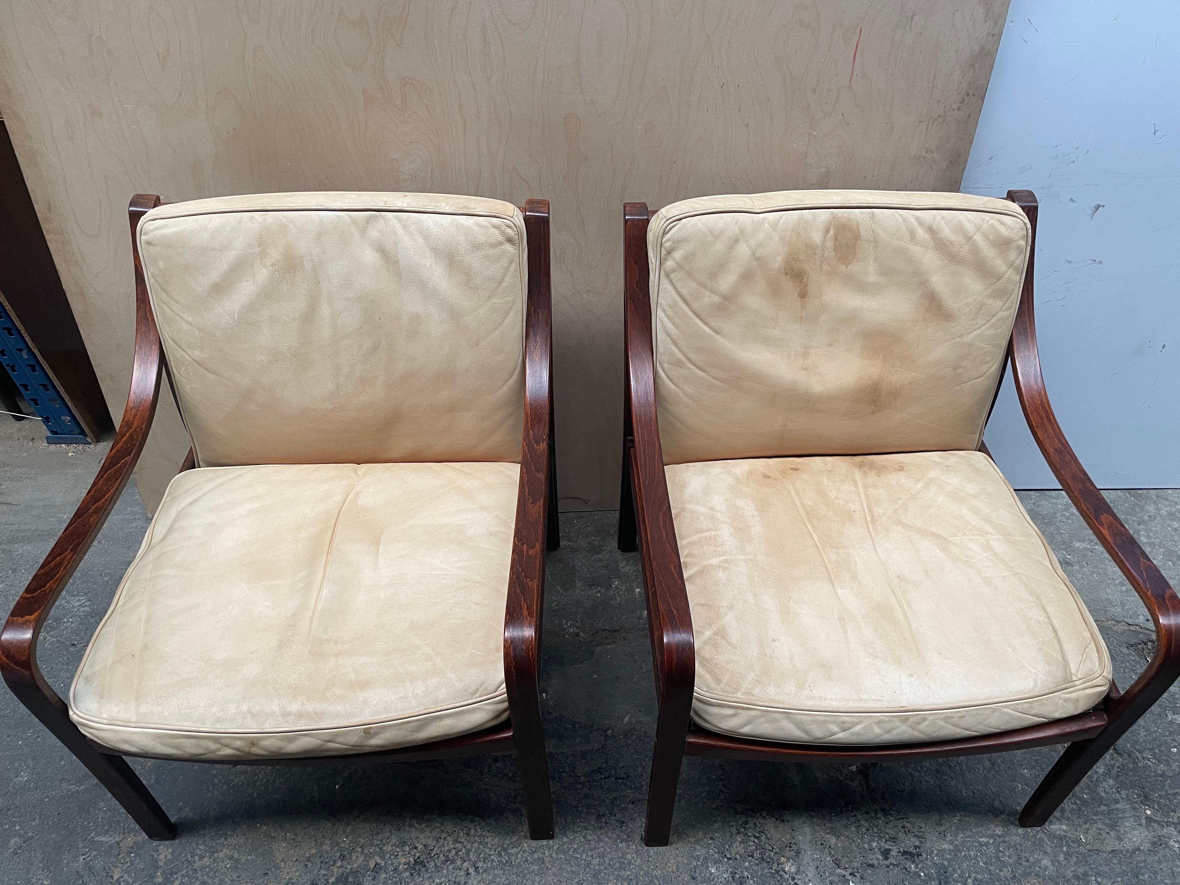Pair of Lounge Chairs by Fredrik Kayser for Vatne Møbler, 1960s In Good Condition For Sale In Copenhagen, DK