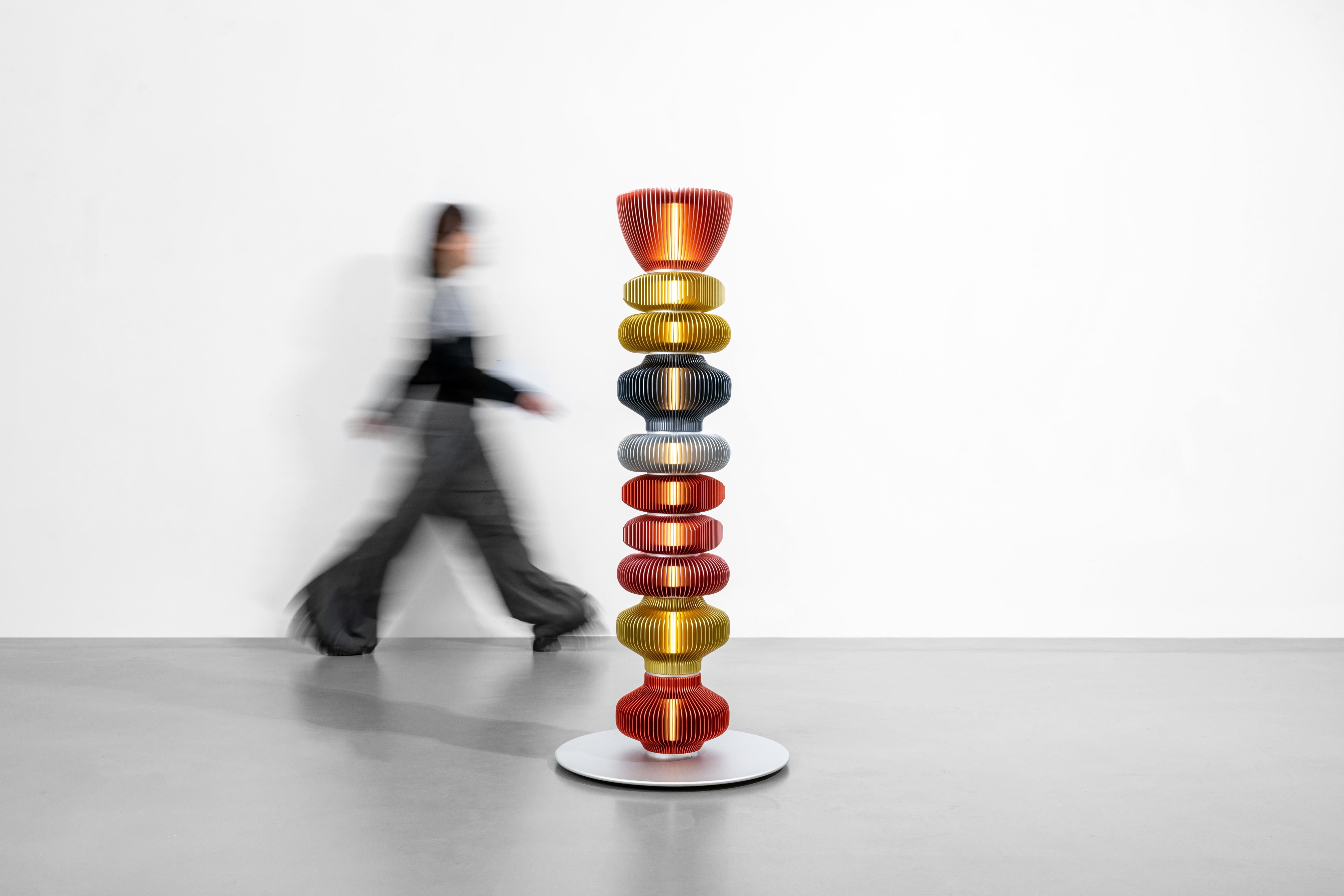 Aluminum TOTEM-18 by Michael Young, Contemporary Design Floor Lamp For Sale