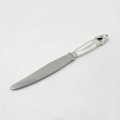 Georg Jensen Set of 18 Sterling Silver Dinner Knives in Acorn Pattern