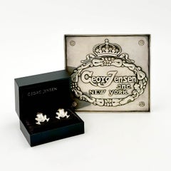 Pair of Georg Jensen Sterling Silver Cufflinks in Frog Shape