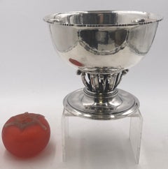 Georg Jensen Sterling Silver "Louvre" Footed Bowl in Pattern #19B
