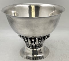 Georg Jensen Set of 3 Sterling Silver Bowls #197A #197C in Art Nouveau Style