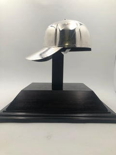 Pair of Sterling Silver Large Baseball Caps By Wallace For Nomar Garciaparra