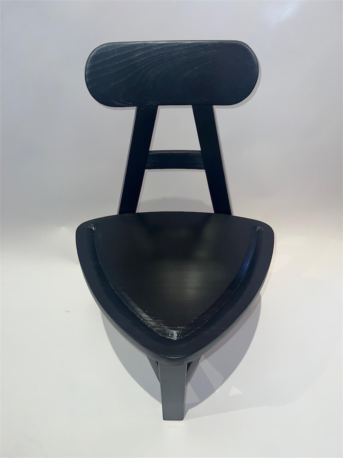 Three Folk Style Chairs Handcarved in Solid Beech. In Good Condition For Sale In Renens, CH