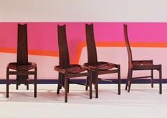 Lot de 6 chaises de salle à manger d'Allmilmö, 1980er Jahre