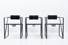 Post Modern Swiss Design Black Seconda Chairs by Mario Botta for Alias, 1980s