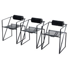 Post Modern Swiss Design Black Seconda Chairs by Mario Botta for Alias, 1980s