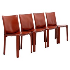 Mario Bellini for Cassina CAB 412, Set of four, 1990s -Red