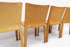 Italian Mario Bellini for Cassina CAB 412, Set of four, 1990s - Natural Leather