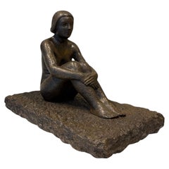 Escultura de una mujer desnuda, «Waiting», de Jean Roland, 1955