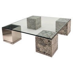 Unique coffee table, architect-designed piece, 1980