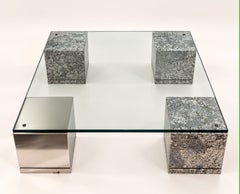 Unique coffee table, architect-designed piece, 1980