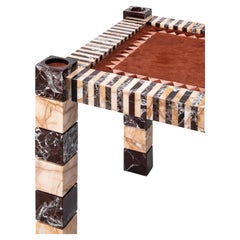 Tavolo da gioco Domino moderno in pietra di Ravello e Dolomite di MADE by Moniomi