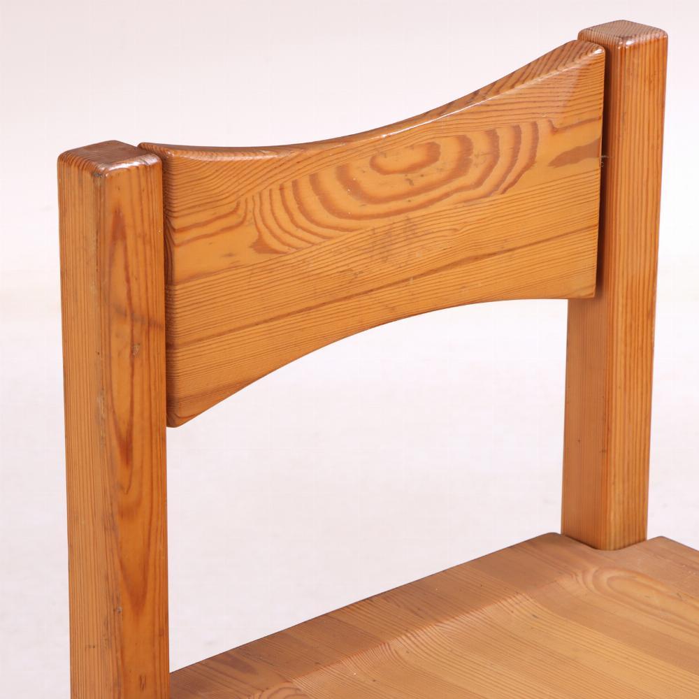 Pin Ensemble de 4 chaises Hongisto en pin par Ilmari Tapiovaara pour Laukaan Puu en vente