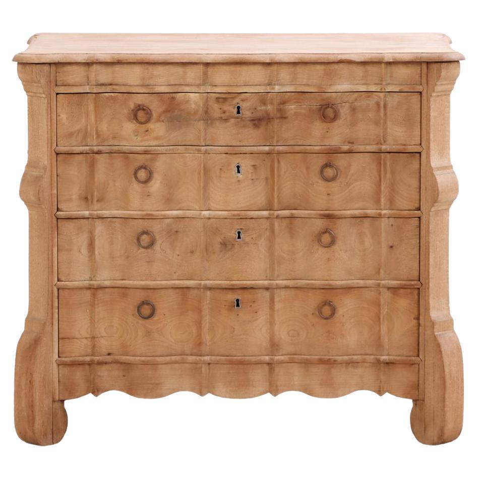 Dutch Walnut Bombe Commode, 19th C. For Sale