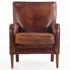 A.I.C. Classic Leather Club Chair, C. 1960.
