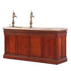 French Zinc-Top Bar Counter, C. 1900