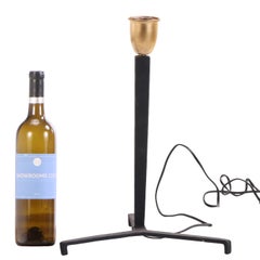 Pair of Iron Tripod Table Lamps in the Manner of Jean-Michel Frank, Contemporary