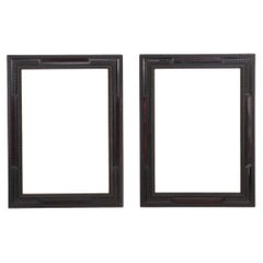 Pair of Italian Ebonized Frames in the Dutch Style, C. 1940