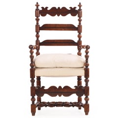 French Arts & Crafts Turned Armchair, 19th C.