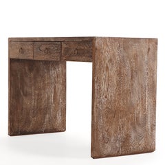 Contemporary Cerused Oak Console or Desk